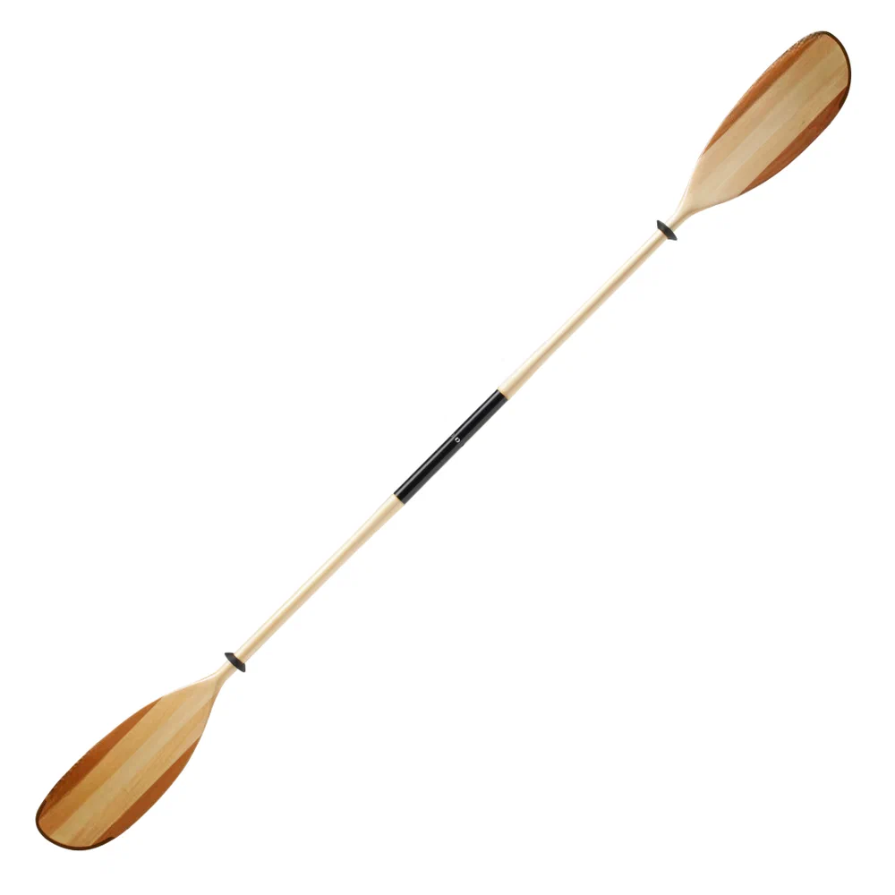 Vielseitiges Solo-Kanu-Doppelblatt-Paddel mit ovalem Schaft und einstellbaren Ferrule-Winkeln